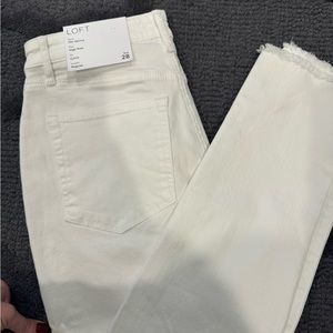 White high rise jeans